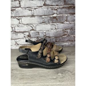 L'Artiste by Spring Step Burbandale Black Slingback Sandals Women Sz 39EU/8.5M